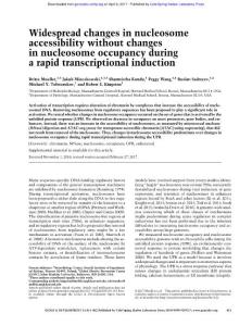 Genes Dev.-2017-Mueller-451-62-Widespread changes in nucleosome accessibility without changes in nucleosome occupancy during a rapid transcriptional induction