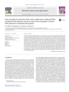 auto-assembly of nanometer thick, water soluble layers of plasmid dna complexed with diamines and basic amino acids on graphite greatest dna protection is obtained with arginine