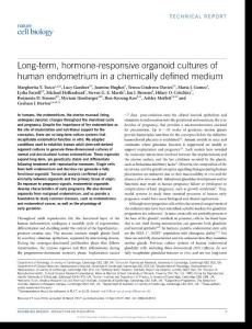 ncb3516-Long-term, hormone-responsive organoid cultures of human endometrium in a chemically defined medium