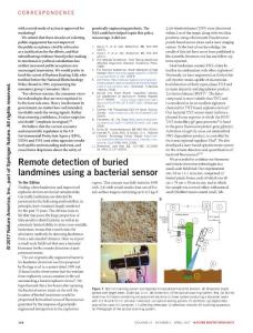 nbt.3791-Remote detection of buried landmines using a bacterial sensor