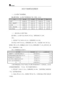 华伍股份：2010年度财务决算报告