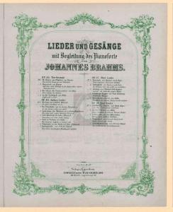 勃拉姆斯5首艺术歌曲 作品49 5 Lieder, Op.49