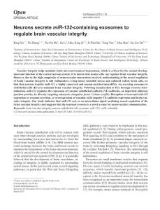 cr201762a-Neurons secrete miR-132-containing exosomes to regulate brain vascular integrity