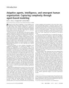 Adaptive agents, intelligence, and emergent human organization：Capturing complexity through agent-based modeling (2002)