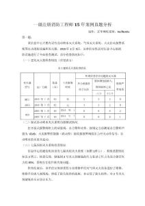 一級(jí)注冊(cè)消防工程師15年案例真題分析