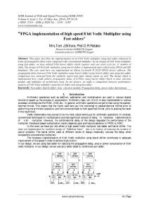 FPGA implementation of high speed 8 bit Vedic Multiplier using…