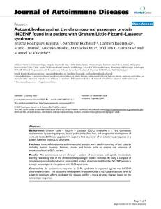 Journal of Autoimmune Diseases BioMed Central