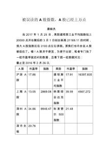 被誤讀的A股指數，A股已經上萬點