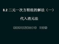 《代入消元——二元一次方程组的解法》ppt课件