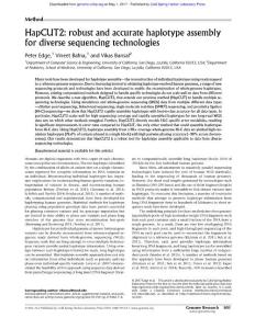 Genome Res.-2017-Edge-801-12-HapCUT2 robust and accurate haplotype assembly for diverse sequencing technologies