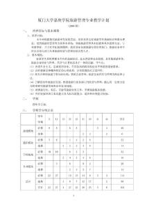 旅游管理专业教学计划1