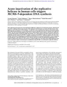 Genes Dev.-2017-Natsume-Acute inactivation of the replicative helicase in human cells triggers MCM8–9-dependent DNA synthesis