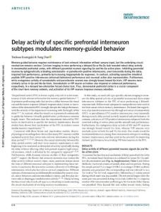 nn.4554-Delay activity of specific prefrontal interneuron subtypes modulates memory-guided behavior -