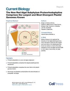 Current-Biology_2017_The-New-Red-Algal-Subphylum-Proteorhodophytina-Comprises-the-Largest-and-Most-Divergent-Plastid-Genomes-Known