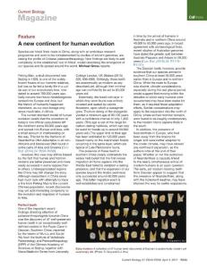 Current-Biology_2017_A-new-continent-for-human-evolution