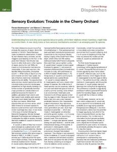 Current-Biology_2017_Sensory-Evolution-Trouble-in-the-Cherry-Orchard