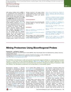 Cell-Chemical-Biology_2016_Mining-Proteomes-Using-Bioorthogonal-Probes
