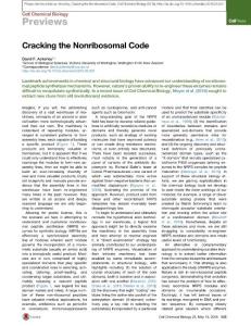 Cell-Chemical-Biology_2016_Cracking-the-Nonribosomal-Code