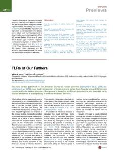 Immunity_2016_TLRs-of-Our-Fathers