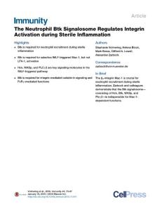 Immunity_2016_The-Neutrophil-Btk-Signalosome-Regulates-Integrin-Activation-during-Sterile-Inflammation