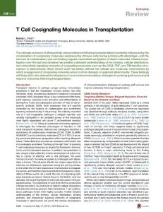 Immunity_2016_T-Cell-Cosignaling-Molecules-in-Transplantation