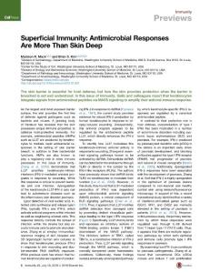 Immunity_2016_Superficial-Immunity-Antimicrobial-Responses-Are-More-Than-Skin-Deep