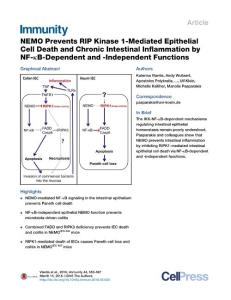 Immunity_2016_NEMO-Prevents-RIP-Kinase-1-Mediated-Epithelial-Cell-Death-and-Chronic-Intestinal-Inflammation-by-NF-B-Dependent-and-Independent-Function