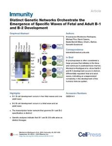 Immunity_2016_Distinct-Genetic-Networks-Orchestrate-the-Emergence-of-Specific-Waves-of-Fetal-and-Adult-B-1-and-B-2-Development