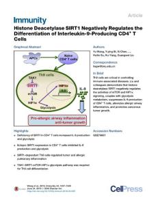 Immunity_2016_Histone-Deacetylase-SIRT1-Negatively-Regulates-the-Differentiation-of-Interleukin-9-Producing-CD4-T-Cells