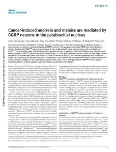 nn.4574-Cancer-induced anorexia and malaise are mediated by CGRP neurons in the parabrachial nucleus