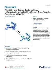 Structure_2017_Flexibility-and-Design-Conformational-Heterogeneity-along-the-Evolutionary-Trajectory-of-a-Redesigned-Ubiquitin