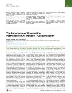 Immunity_2015_The-Importance-of-Cooperation-Partnerless-NFAT-Induces-T-Cell-Exhaustion