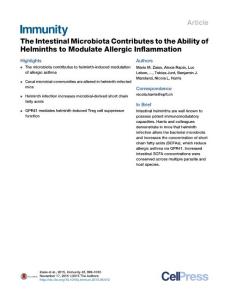 Immunity_2015_The-Intestinal-Microbiota-Contributes-to-the-Ability-of-Helminths-to-Modulate-Allergic-Inflammation