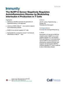 Immunity_2015_The-NLRP12-Sensor-Negatively-Regulates-Autoinflammatory-Disease-by-Modulating-Interleukin-4-Production-in-T-Cells