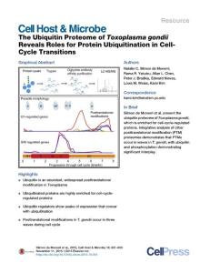 Cell-Host-Microbe_2015_The-Ubiquitin-Proteome-of-Toxoplasma-gondii-Reveals-Roles-for-Protein-Ubiquitination-in-Cell-Cycle-Transitions