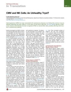 Cell-Host-Microbe_2016_CMV-and-NK-Cells-An-Unhealthy-Tryst-