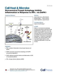 Cell-Host-Microbe_2016_Noncanonical-Fungal-Autophagy-Inhibits-Inflammation-in-Response-to-IFN-via-DAPK1