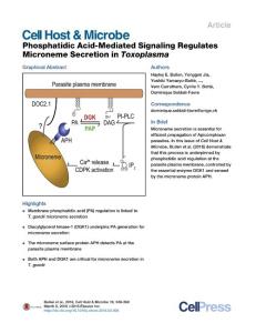 Cell-Host-Microbe_2016_Phosphatidic-Acid-Mediated-Signaling-Regulates-Microneme-Secretion-in-Toxoplasma
