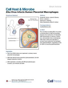 Cell-Host-Microbe_2016_Zika-Virus-Infects-Human-Placental-Macrophages
