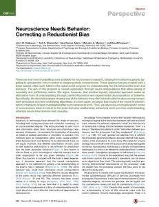 Neuron_2017_Neuroscience-Needs-Behavior-Correcting-a-Reductionist-Bias