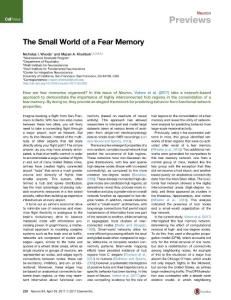 Neuron_2017_The-Small-World-of-a-Fear-Memory