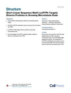 Structure_2017_Short-Linear-Sequence-Motif-LxxPTPh-Targets-Diverse-Proteins-to-Growing-Microtubule-Ends
