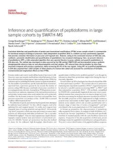nbt.3908-Inference and quantification of peptidoforms in large sample cohorts by SWATH-MS