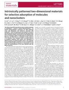 nmat4915-Intrinsically patterned two-dimensional materials for selective adsorption of molecules and nanoclusters