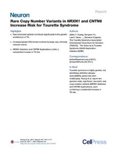 Neuron_2017_Rare-Copy-Number-Variants-in-NRXN1-and-CNTN6-Increase-Risk-for-Tourette-Syndrome