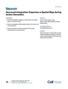 Neuron_2017_Surround-Integration-Organizes-a-Spatial-Map-during-Active-Sensation
