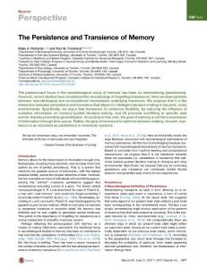 Neuron_2017_The-Persistence-and-Transience-of-Memory