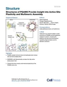 Structure-2017-Structures of PGAM5 Provide Insight into Active Site Plasticity and Multimeric Assembly