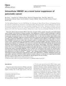 cr201751a-Intracellular HMGB1 as a novel tumor suppressor of pancreatic cancer