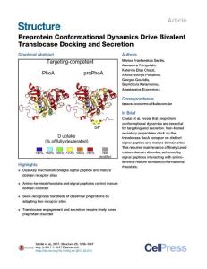 Structure_2017_Preprotein-Conformational-Dynamics-Drive-Bivalent-Translocase-Docking-and-Secretion
